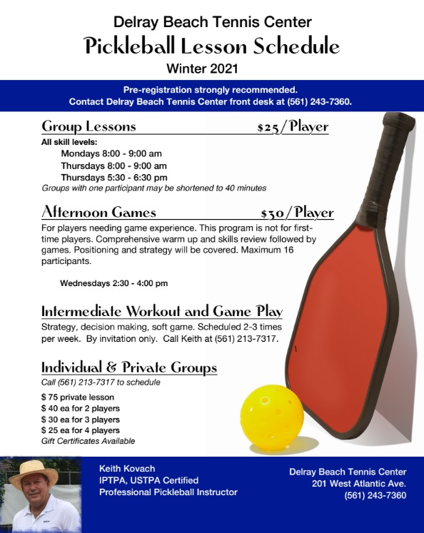 Pickleball Delray Beach Tennis Center