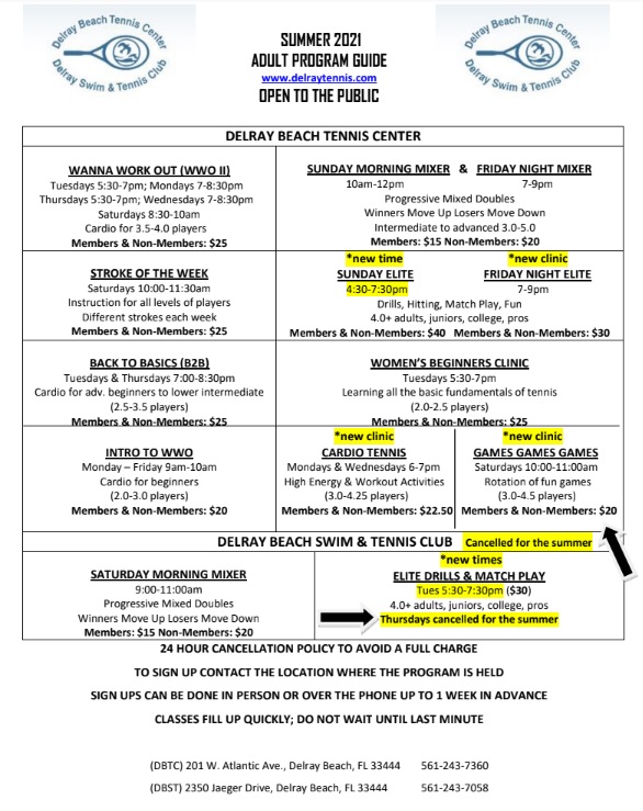 to Delray Beach Tennis Center Delray Beach Tennis Center