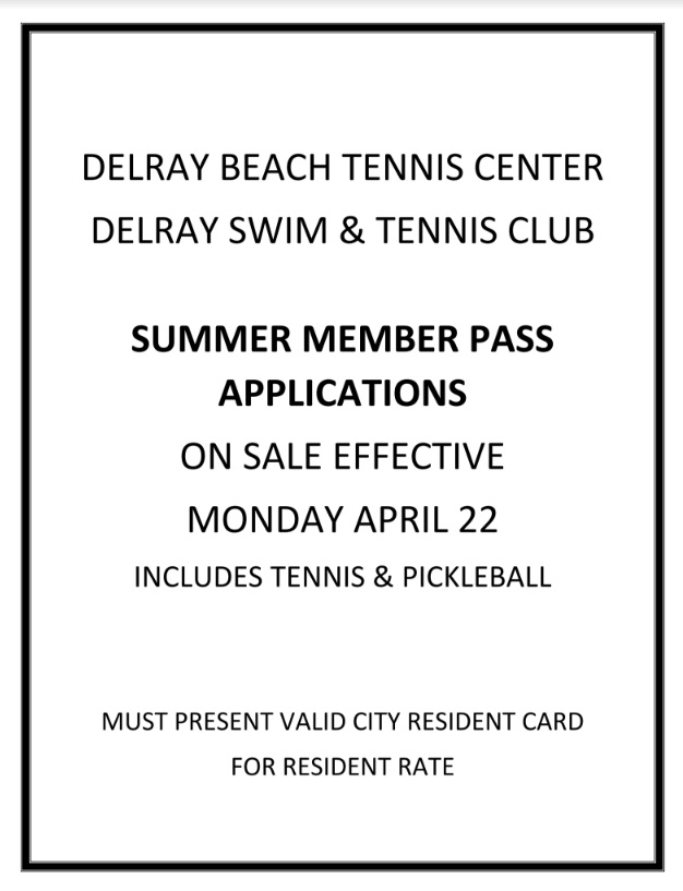 Summer Tennis Membership
