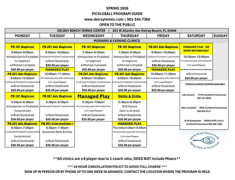 Spring Pickleball 2026
