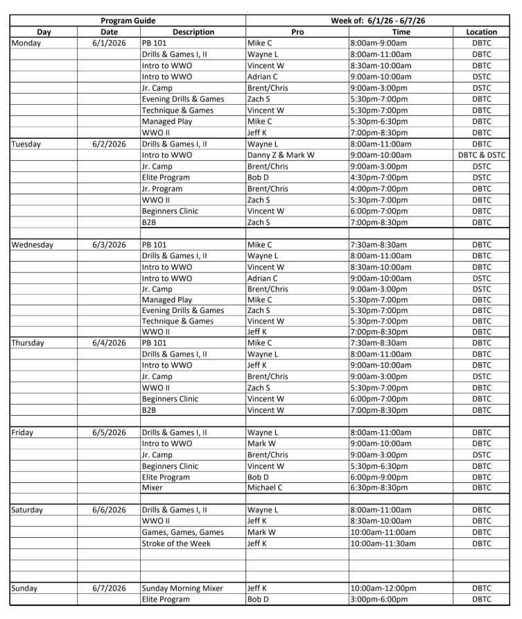 Tennis Program