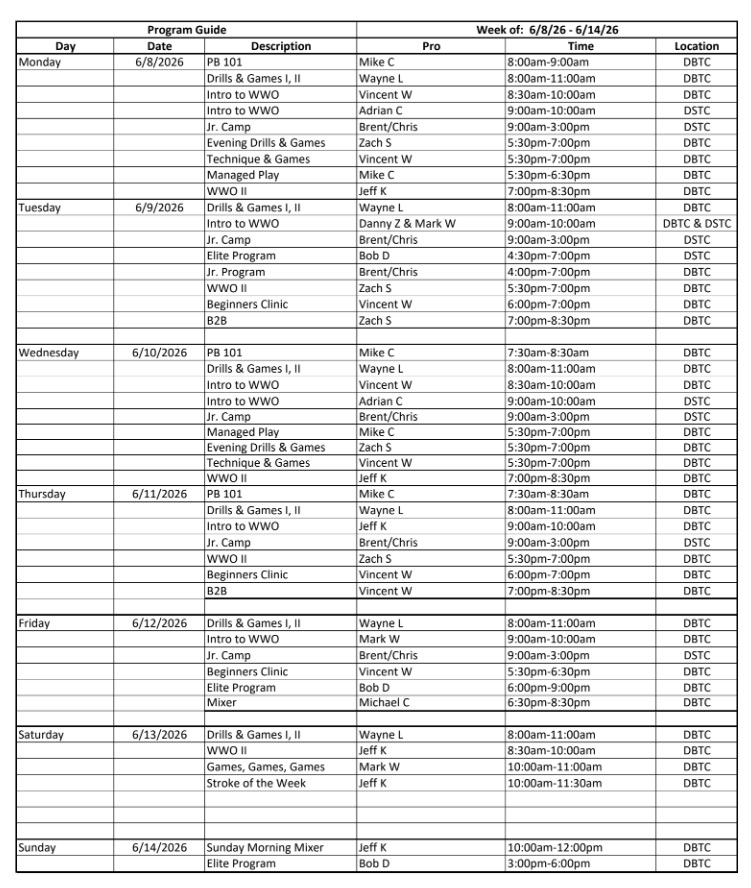 Tennis Program