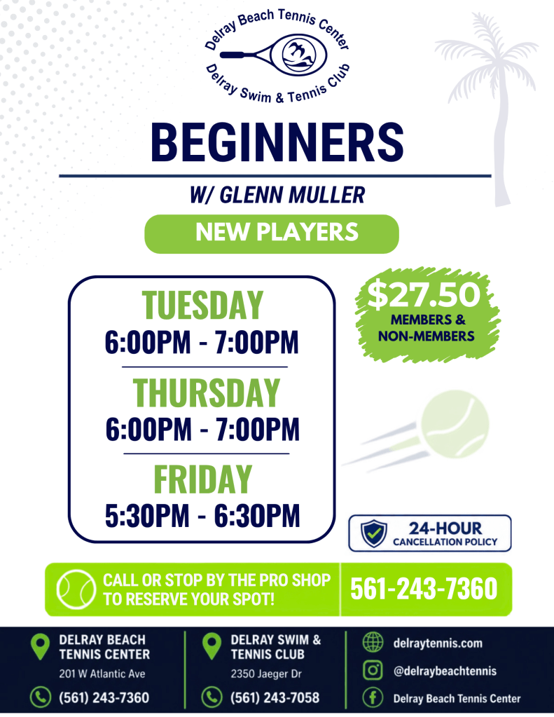 Clinic Flyers - Beginners - Delray Tennis