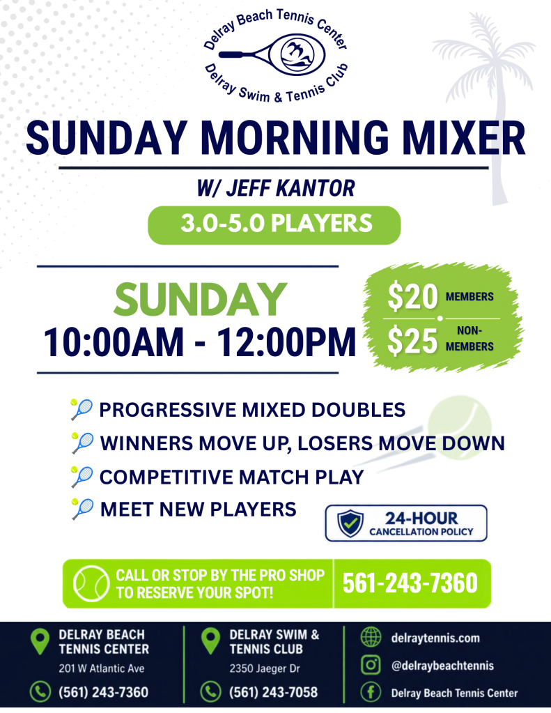 Sunday Morning Mixer - Delray Tennis