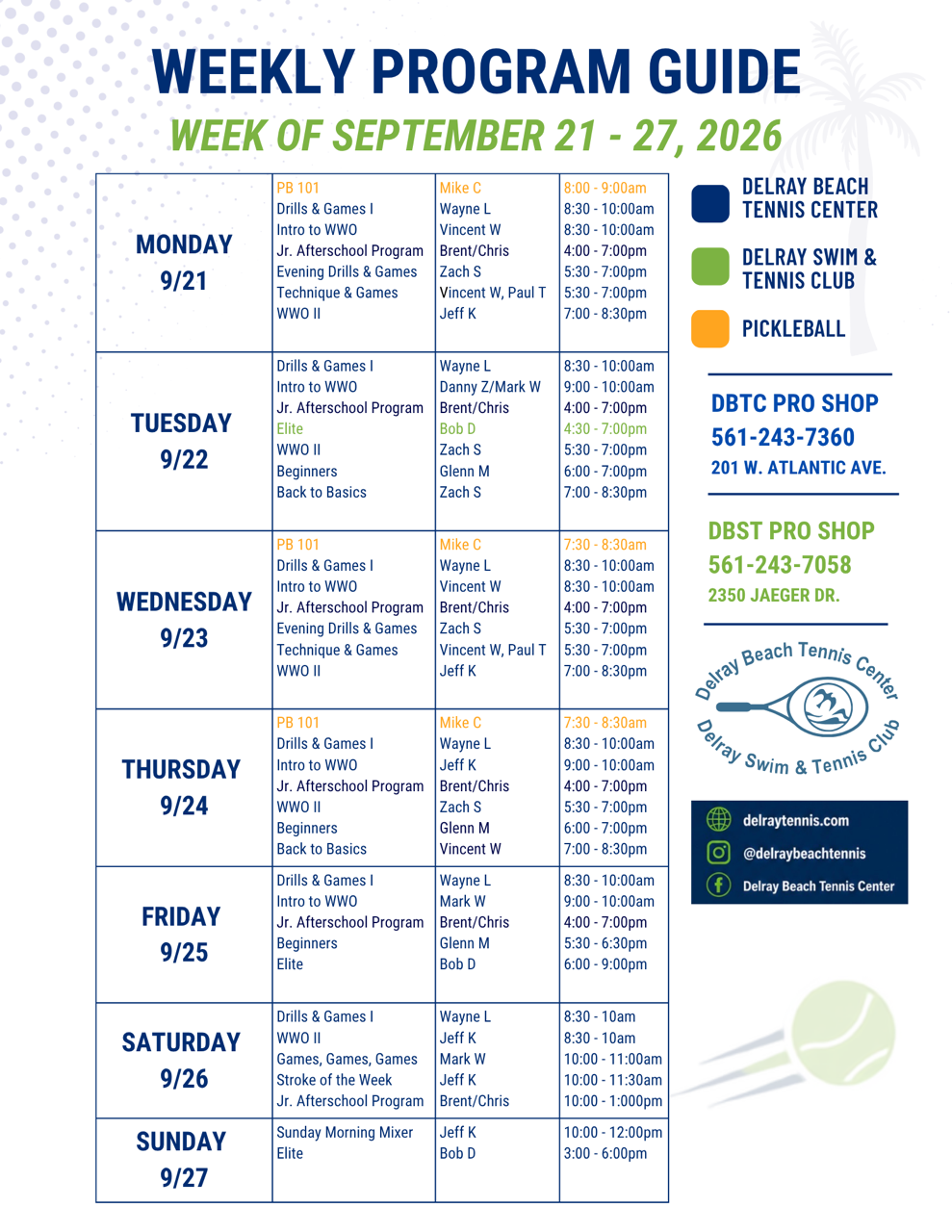 Tennis Program